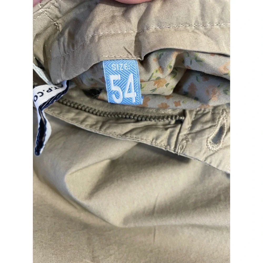 AT.P.CO Men's Khaki Cotton Shorts 54‎ US 38 NWT Tailored Fit Floral Lining Italy